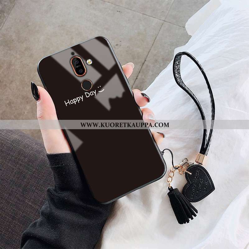 Kuori Nokia 7 Plus, Kuoret Nokia 7 Plus, Kotelo Nokia 7 Plus Suuntaus Pehmeä Neste Lasi Punainen Suo