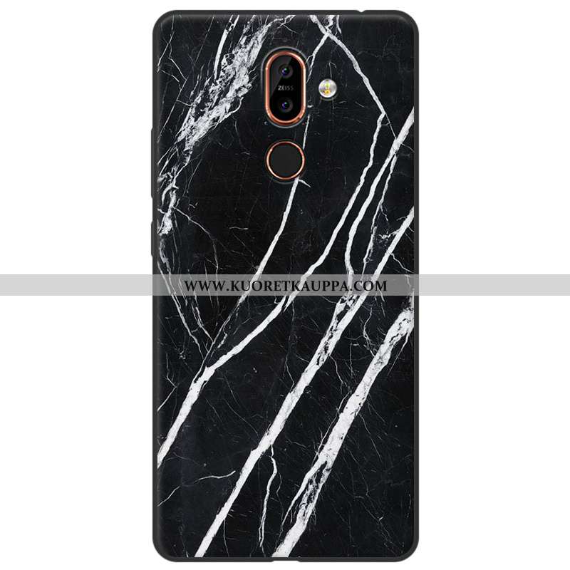 Kuori Nokia 7 Plus, Kuoret Nokia 7 Plus, Kotelo Nokia 7 Plus Vuosikerta Puu Silikoni Pehmeä Neste Ke