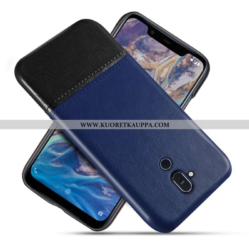 Kuori Nokia 8.1, Kuoret Nokia 8.1, Kotelo Nokia 8.1 Nahka Suojaus Puhelimen Murtumaton Ruskea
