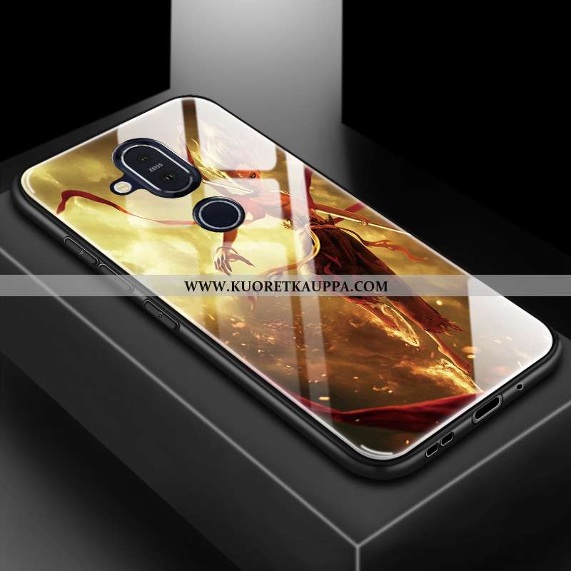 Kuori Nokia 8.1, Kuoret Nokia 8.1, Kotelo Nokia 8.1 Suojaus Lasi 2020 Muokata Sininen