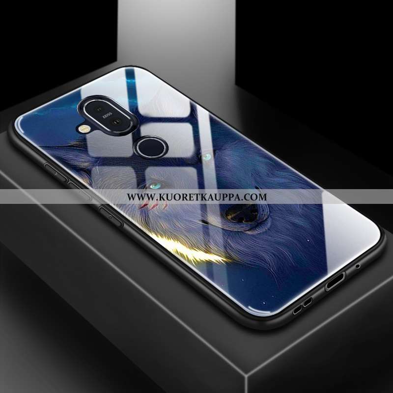 Kuori Nokia 8.1, Kuoret Nokia 8.1, Kotelo Nokia 8.1 Suojaus Lasi 2020 Muokata Sininen