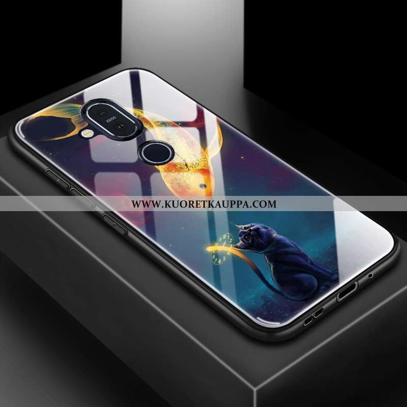 Kuori Nokia 8.1, Kuoret Nokia 8.1, Kotelo Nokia 8.1 Suojaus Lasi 2020 Muokata Sininen