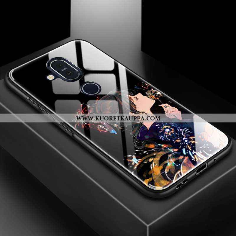 Kuori Nokia 8.1, Kuoret Nokia 8.1, Kotelo Nokia 8.1 Suojaus Lasi 2020 Muokata Sininen
