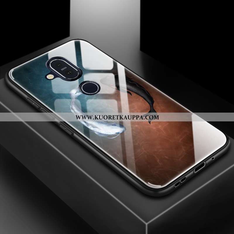 Kuori Nokia 8.1, Kuoret Nokia 8.1, Kotelo Nokia 8.1 Suojaus Lasi 2020 Muokata Sininen