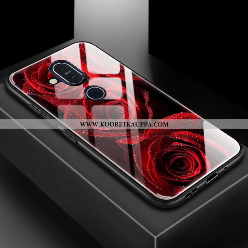 Kuori Nokia 8.1, Kuoret Nokia 8.1, Kotelo Nokia 8.1 Suojaus Lasi 2020 Muokata Sininen