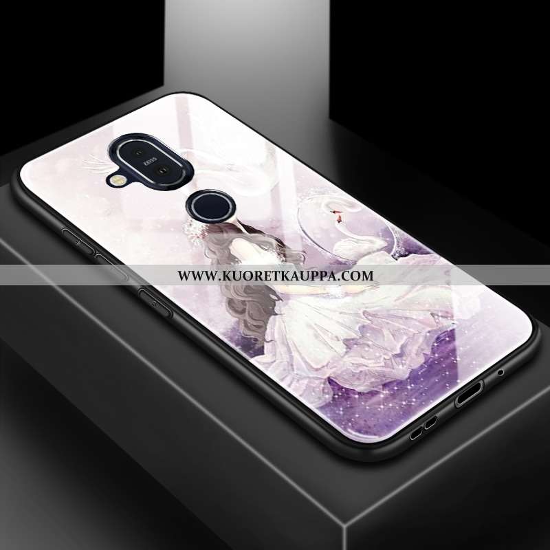 Kuori Nokia 8.1, Kuoret Nokia 8.1, Kotelo Nokia 8.1 Suojaus Lasi 2020 Muokata Sininen