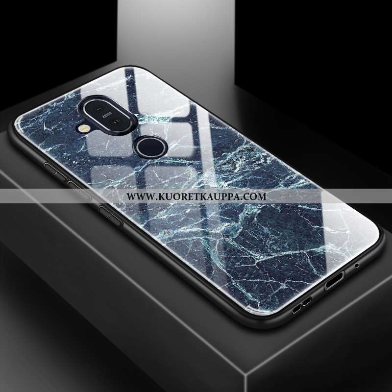 Kuori Nokia 8.1, Kuoret Nokia 8.1, Kotelo Nokia 8.1 Suojaus Lasi 2020 Muokata Sininen