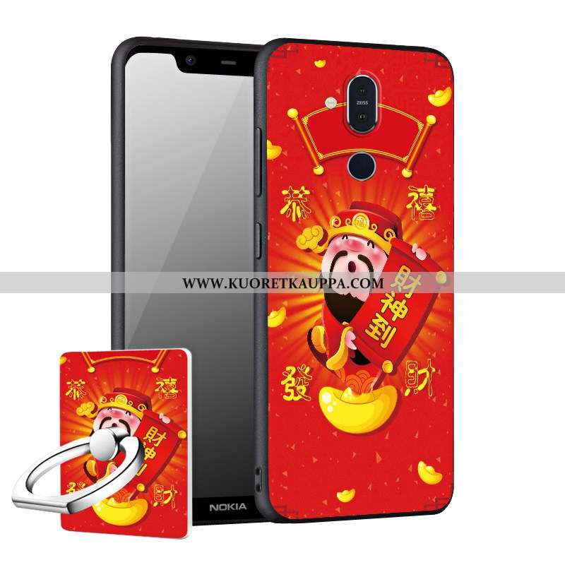 Kuori Nokia 8.1, Kuoret Nokia 8.1, Kotelo Nokia 8.1 Suojaus Pesty Suede Puhelimen Murtumaton Uusi Mu