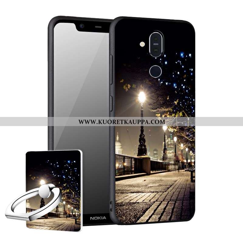 Kuori Nokia 8.1, Kuoret Nokia 8.1, Kotelo Nokia 8.1 Suojaus Pesty Suede Puhelimen Murtumaton Uusi Mu