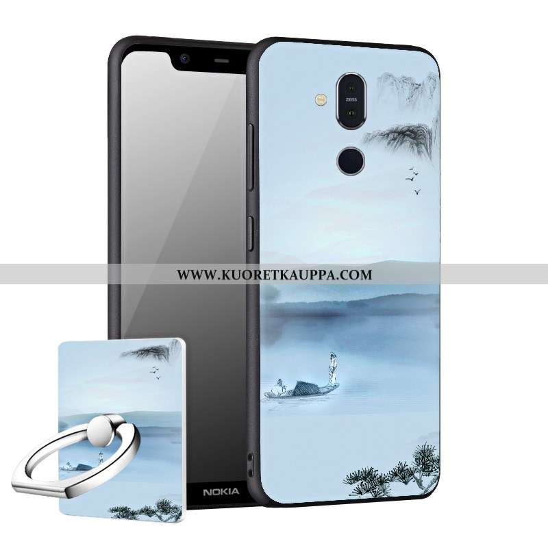 Kuori Nokia 8.1, Kuoret Nokia 8.1, Kotelo Nokia 8.1 Suojaus Pesty Suede Puhelimen Murtumaton Uusi Mu