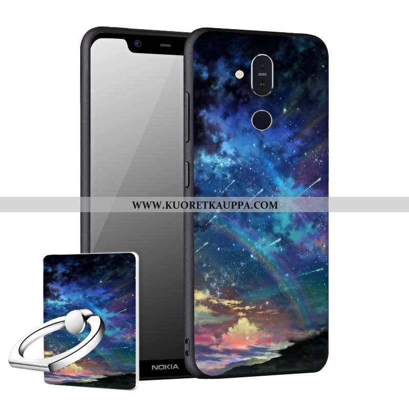 Kuori Nokia 8.1, Kuoret Nokia 8.1, Kotelo Nokia 8.1 Suojaus Pesty Suede Puhelimen Murtumaton Uusi Mu