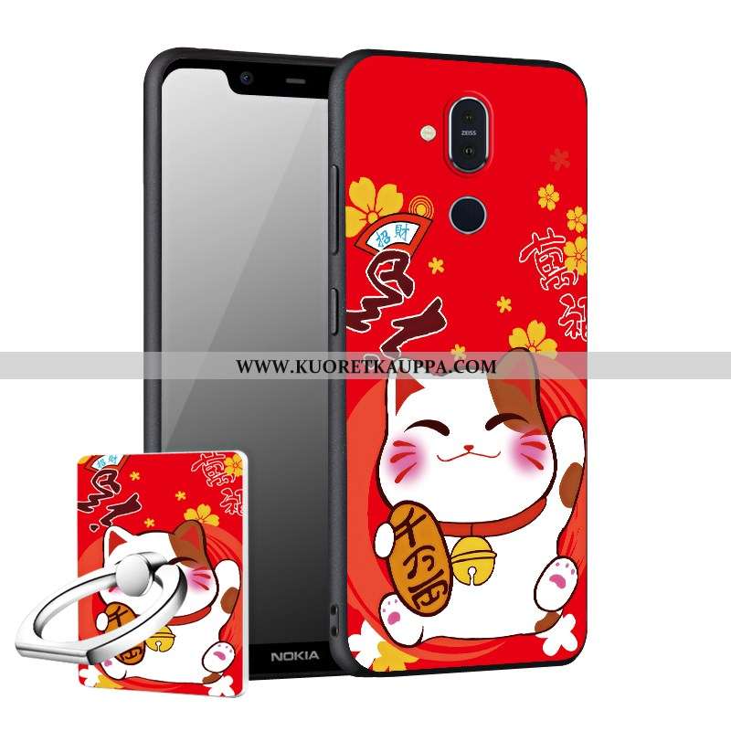 Kuori Nokia 8.1, Kuoret Nokia 8.1, Kotelo Nokia 8.1 Suojaus Pesty Suede Puhelimen Murtumaton Uusi Mu