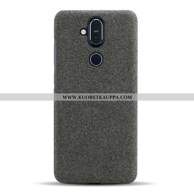 Kuori Nokia 8.1, Kuoret Nokia 8.1, Kotelo Nokia 8.1 Suojaus Valo Yksinkertainen Musta Mustat