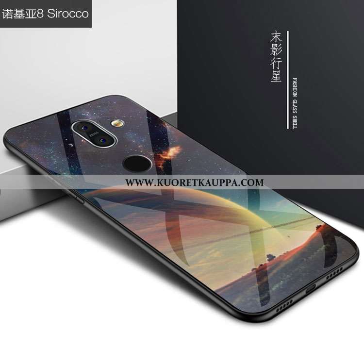 Kuori Nokia 8 Sirocco, Kuoret Nokia 8 Sirocco, Kotelo Nokia 8 Sirocco Persoonallisuus Suuntaus Musta