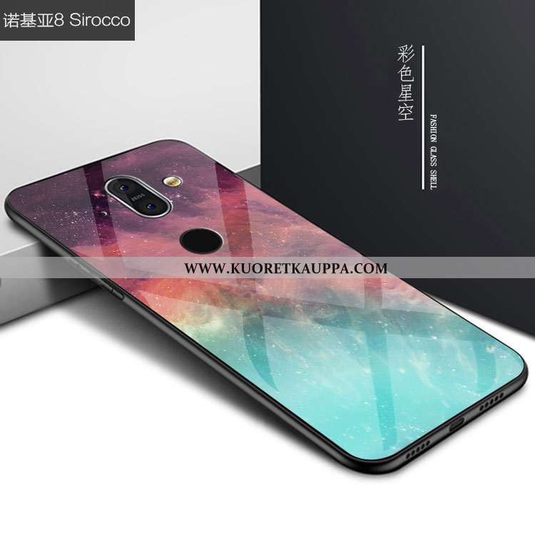 Kuori Nokia 8 Sirocco, Kuoret Nokia 8 Sirocco, Kotelo Nokia 8 Sirocco Persoonallisuus Suuntaus Musta