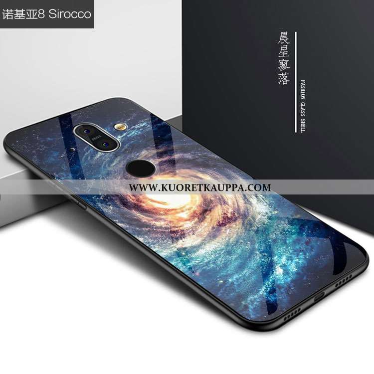 Kuori Nokia 8 Sirocco, Kuoret Nokia 8 Sirocco, Kotelo Nokia 8 Sirocco Persoonallisuus Suuntaus Musta