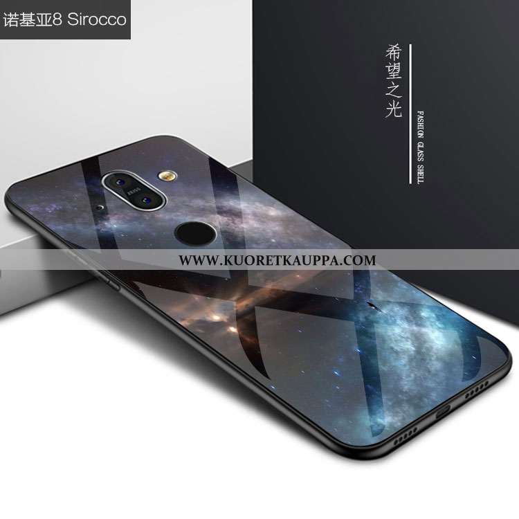 Kuori Nokia 8 Sirocco, Kuoret Nokia 8 Sirocco, Kotelo Nokia 8 Sirocco Persoonallisuus Suuntaus Musta
