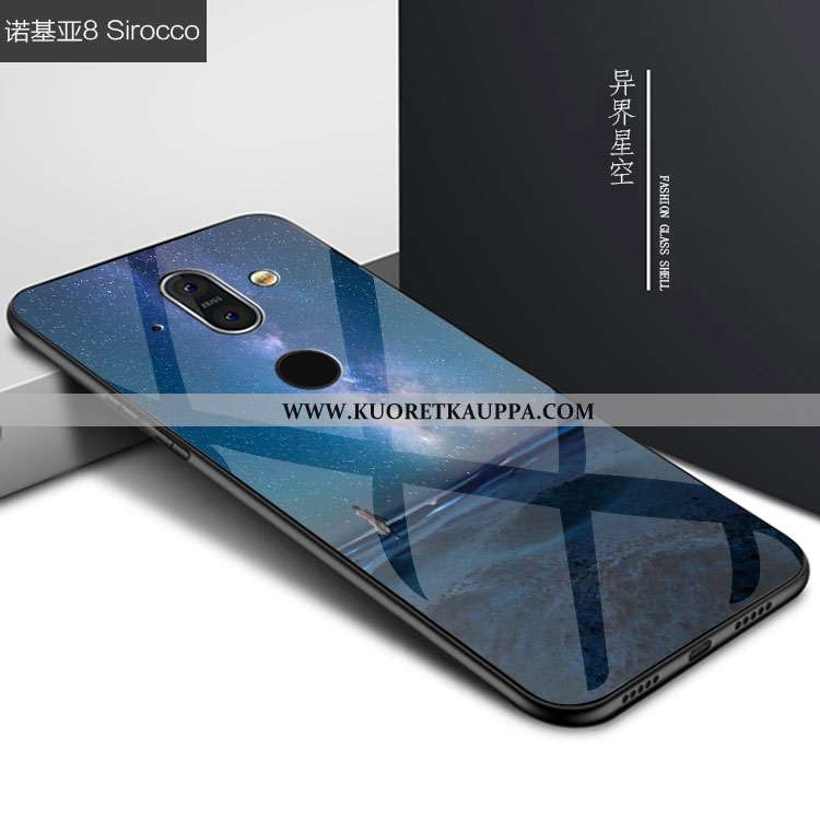 Kuori Nokia 8 Sirocco, Kuoret Nokia 8 Sirocco, Kotelo Nokia 8 Sirocco Persoonallisuus Suuntaus Musta