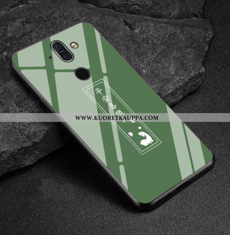 Kuori Nokia 8 Sirocco, Kuoret Nokia 8 Sirocco, Kotelo Nokia 8 Sirocco Suojaus Lasi Ihana Vihreä Murt