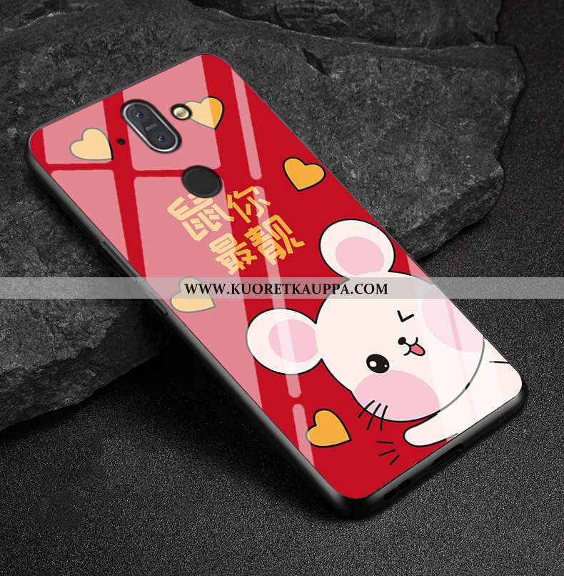 Kuori Nokia 8 Sirocco, Kuoret Nokia 8 Sirocco, Kotelo Nokia 8 Sirocco Suojaus Lasi Rotta Rikkaus Pun