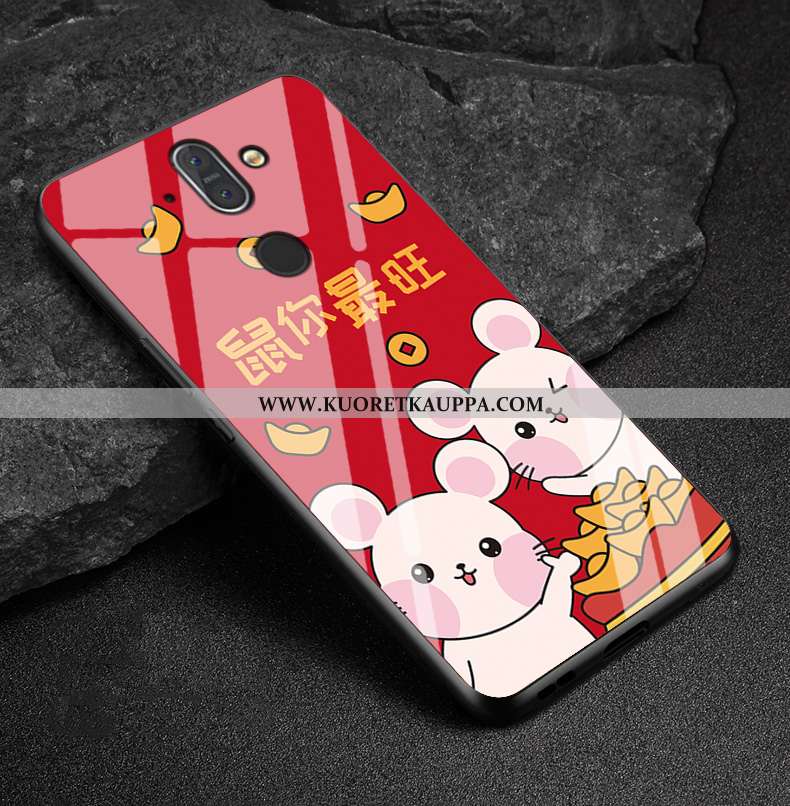 Kuori Nokia 8 Sirocco, Kuoret Nokia 8 Sirocco, Kotelo Nokia 8 Sirocco Suojaus Lasi Rotta Rikkaus Pun