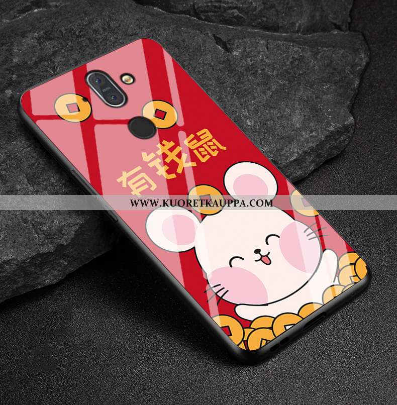 Kuori Nokia 8 Sirocco, Kuoret Nokia 8 Sirocco, Kotelo Nokia 8 Sirocco Suojaus Lasi Rotta Rikkaus Pun