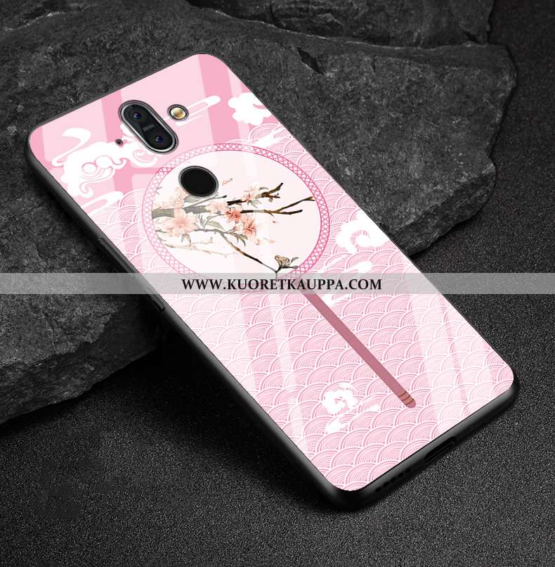 Kuori Nokia 8 Sirocco, Kuoret Nokia 8 Sirocco, Kotelo Nokia 8 Sirocco Suojaus Lasi Violetti Puhelime