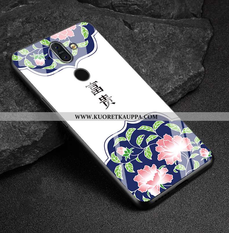 Kuori Nokia 8 Sirocco, Kuoret Nokia 8 Sirocco, Kotelo Nokia 8 Sirocco Suojaus Lasi Violetti Puhelime