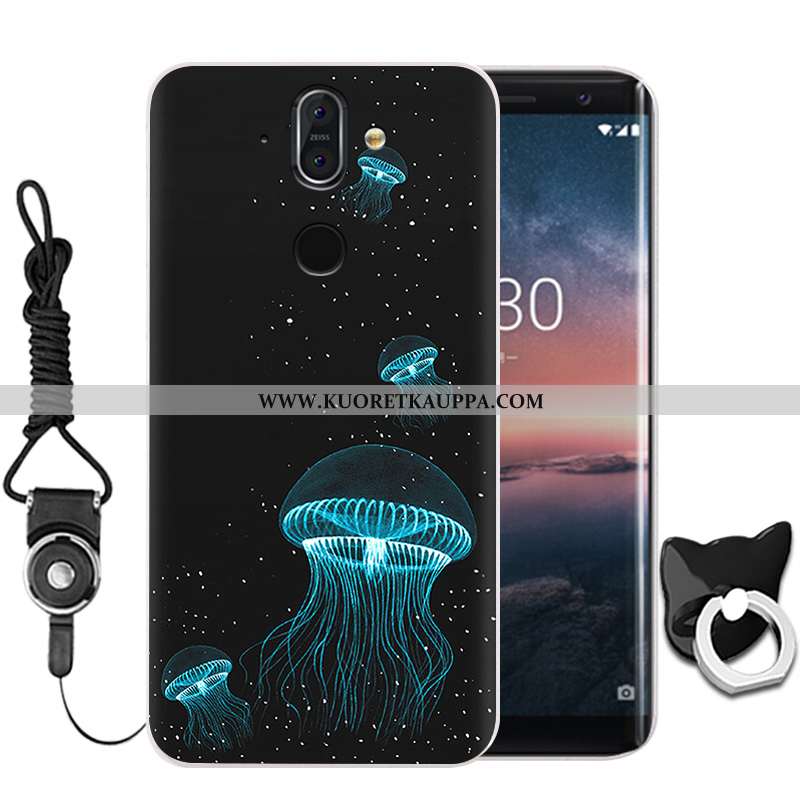 Kuori Nokia 8 Sirocco, Kuoret Nokia 8 Sirocco, Kotelo Nokia 8 Sirocco Suojaus Näytönsuojus Musta Sil