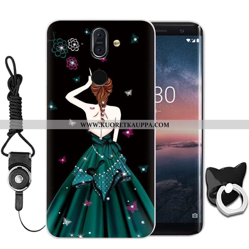 Kuori Nokia 8 Sirocco, Kuoret Nokia 8 Sirocco, Kotelo Nokia 8 Sirocco Suojaus Näytönsuojus Musta Sil