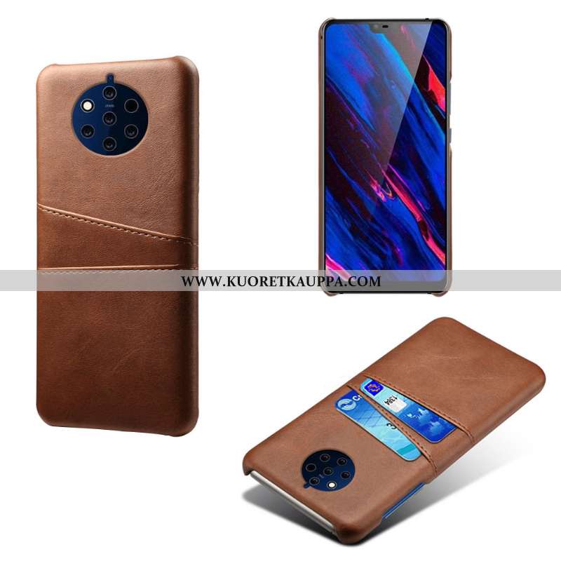 Kuori Nokia 9 Pureview, Kuoret Nokia 9 Pureview, Kotelo Nokia 9 Pureview Nahka Murtumaton Kortti Puh