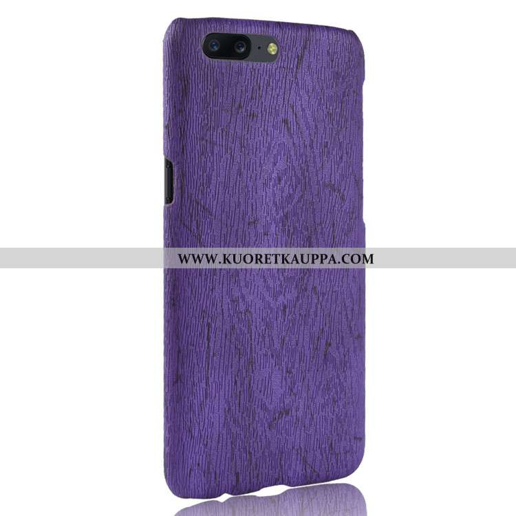 Kuori Oneplus 5, Kuoret Oneplus 5, Kotelo Oneplus 5 Nahka Kukkakuvio Kova Puu Violetti