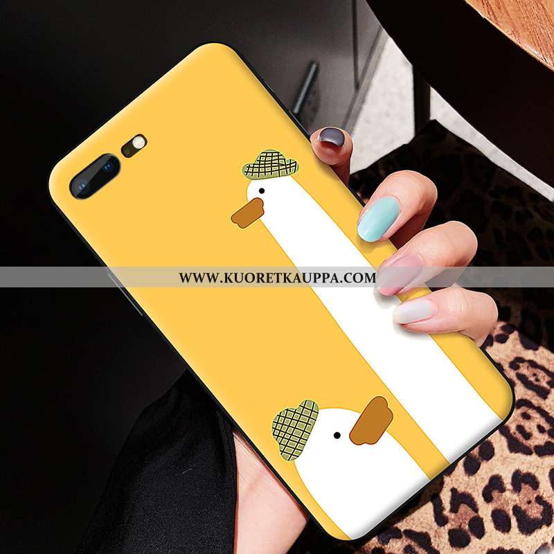 Kuori Oneplus 5, Kuoret Oneplus 5, Kotelo Oneplus 5 Silikoni Pesty Suede Puhelimen Sarjakuva Keltais