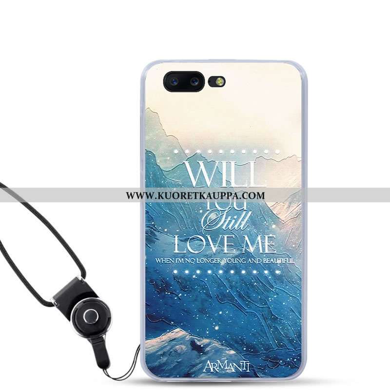 Kuori Oneplus 5, Kuoret Oneplus 5, Kotelo Oneplus 5 Suojaus Kohokuviointi Puhelimen Maalaus Sininen