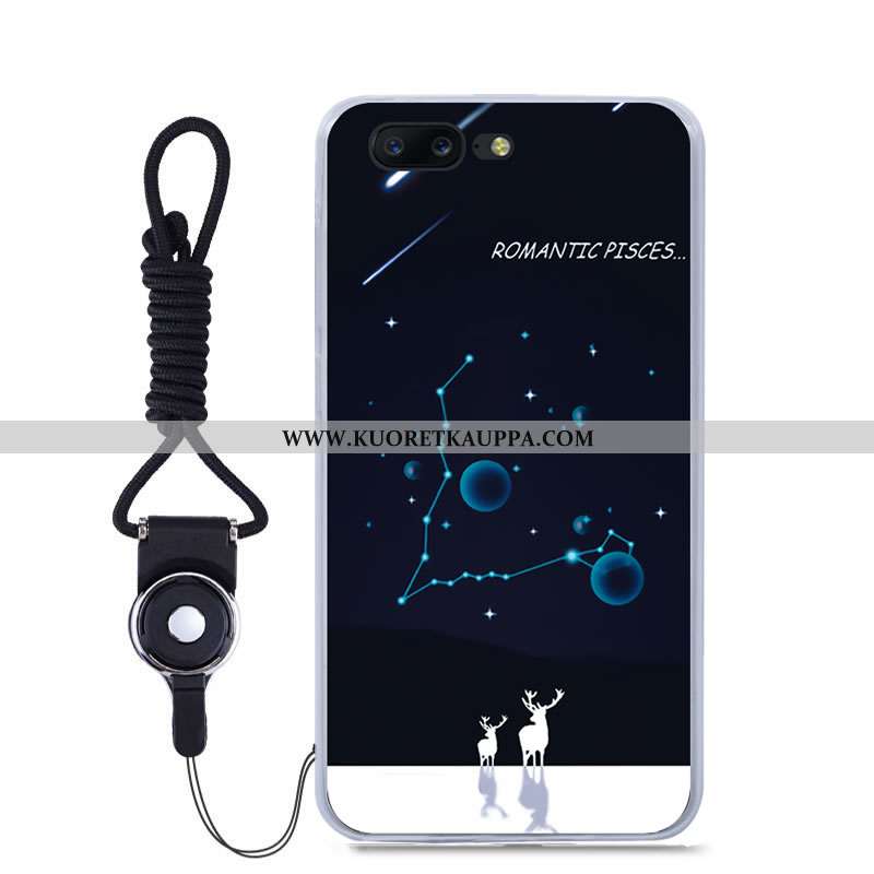 Kuori Oneplus 5, Kuoret Oneplus 5, Kotelo Oneplus 5 Suojaus Kohokuviointi Puhelimen Maalaus Sininen