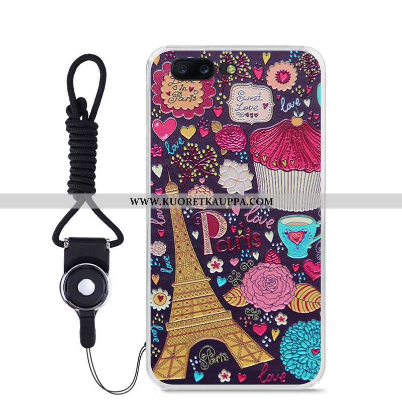 Kuori Oneplus 5, Kuoret Oneplus 5, Kotelo Oneplus 5 Suojaus Kohokuviointi Puhelimen Maalaus Sininen