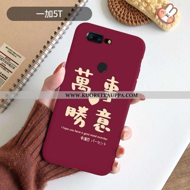 Kuori Oneplus 5t, Kuoret Oneplus 5t, Kotelo Oneplus 5t Pehmeä Neste Valo Punainen Puhelimen
