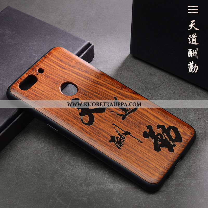 Kuori Oneplus 5t, Kuoret Oneplus 5t, Kotelo Oneplus 5t Puu Suojaus Murtumaton Kuvio Ruskea
