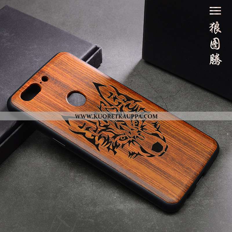 Kuori Oneplus 5t, Kuoret Oneplus 5t, Kotelo Oneplus 5t Puu Suojaus Murtumaton Kuvio Ruskea