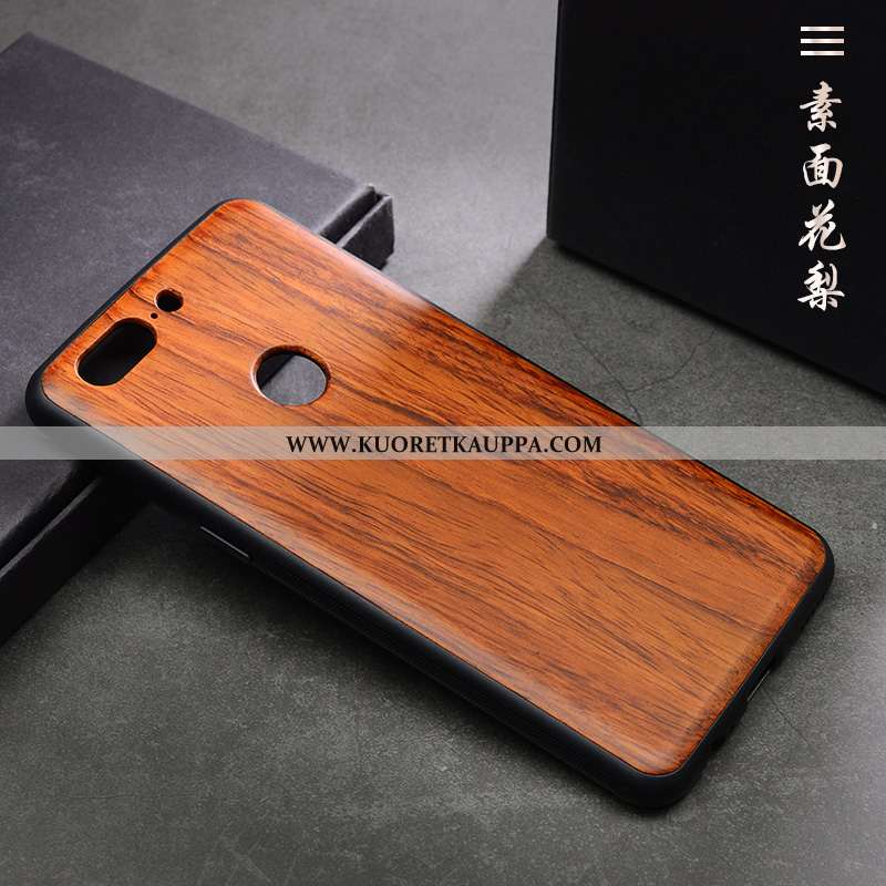 Kuori Oneplus 5t, Kuoret Oneplus 5t, Kotelo Oneplus 5t Puu Suojaus Murtumaton Kuvio Ruskea
