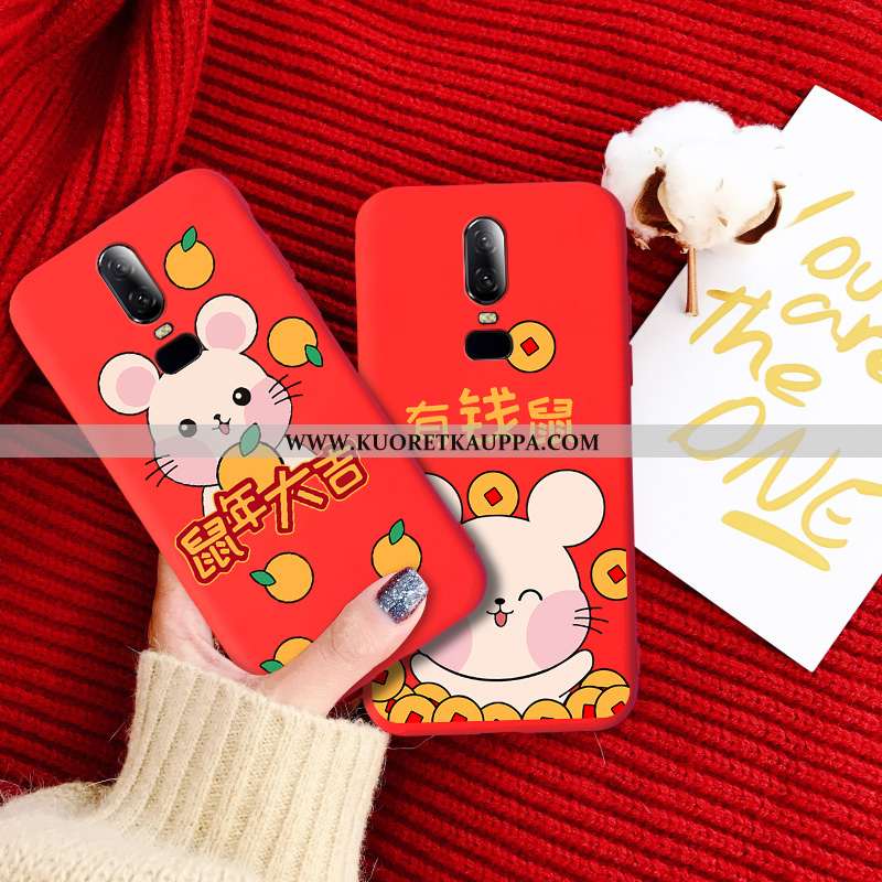 Kuori Oneplus 6, Kuoret Oneplus 6, Kotelo Oneplus 6 Luova Sarjakuva Persoonallisuus Punainen