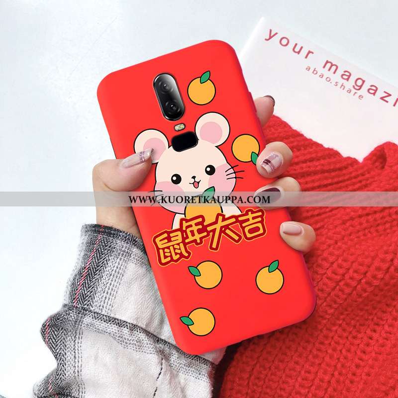 Kuori Oneplus 6, Kuoret Oneplus 6, Kotelo Oneplus 6 Luova Sarjakuva Persoonallisuus Punainen
