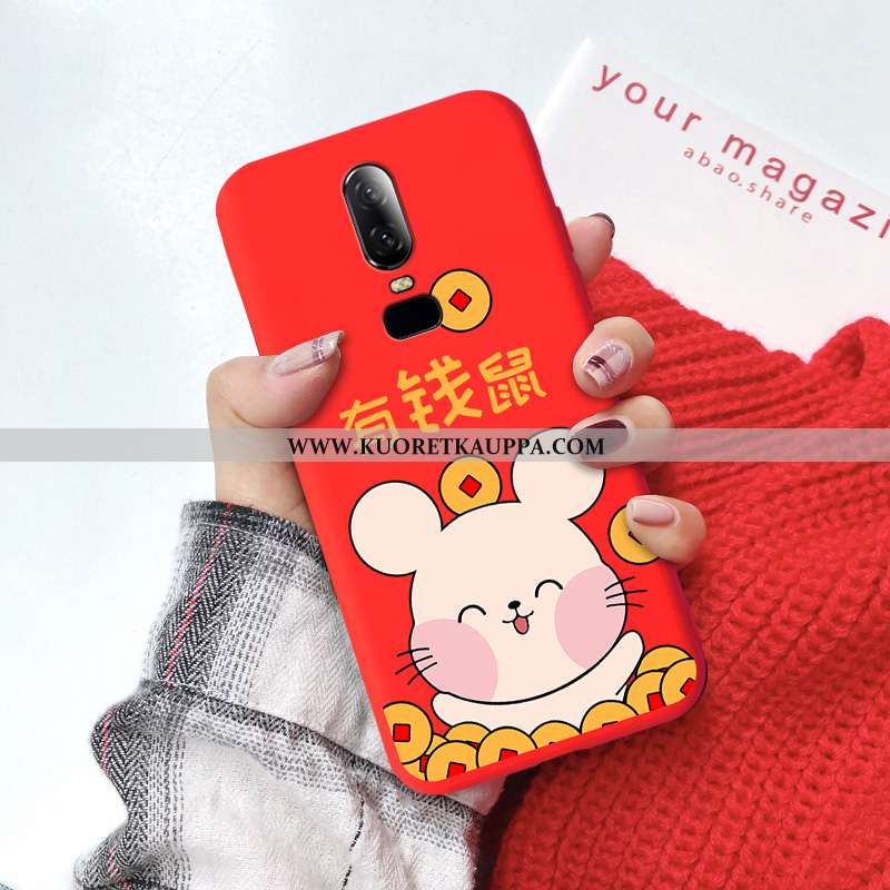 Kuori Oneplus 6, Kuoret Oneplus 6, Kotelo Oneplus 6 Luova Sarjakuva Persoonallisuus Punainen