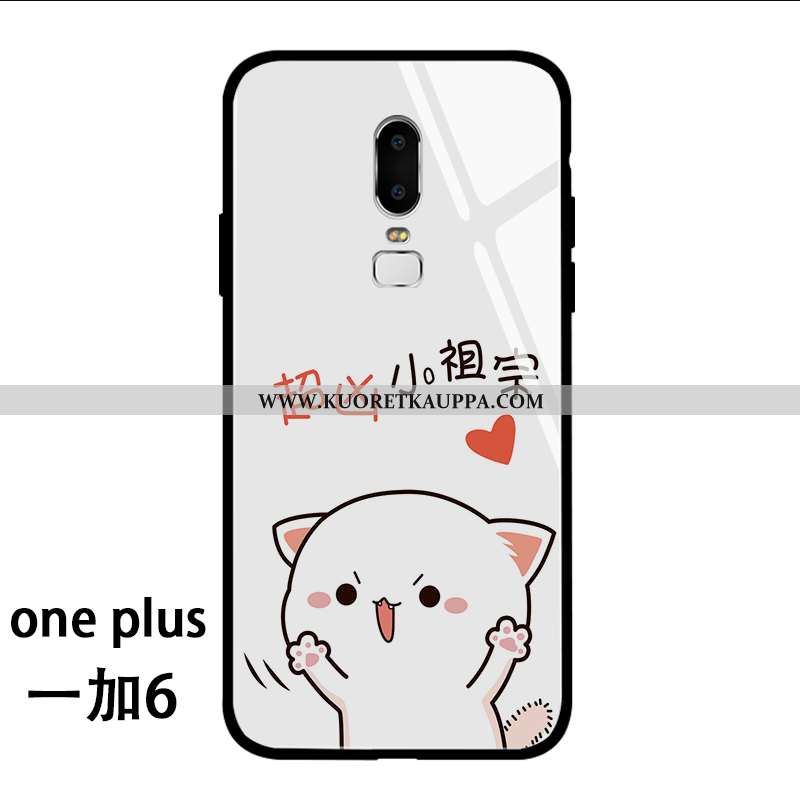 Kuori Oneplus 6, Kuoret Oneplus 6, Kotelo Oneplus 6 Luova Sarjakuva Uusi Ihana Rakastunut Valkoinen