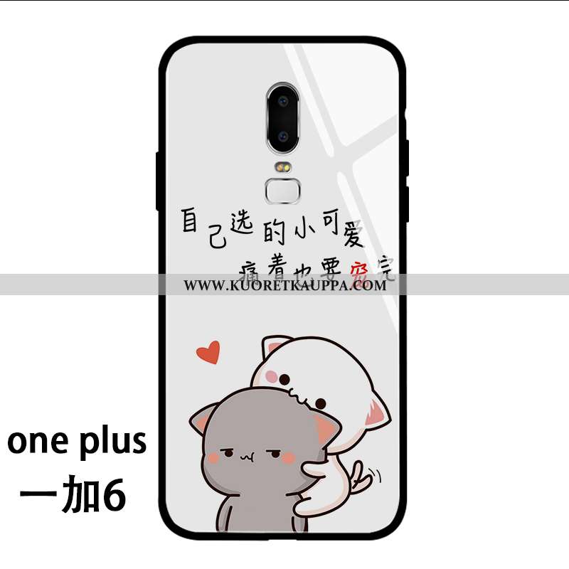 Kuori Oneplus 6, Kuoret Oneplus 6, Kotelo Oneplus 6 Luova Sarjakuva Uusi Ihana Rakastunut Valkoinen