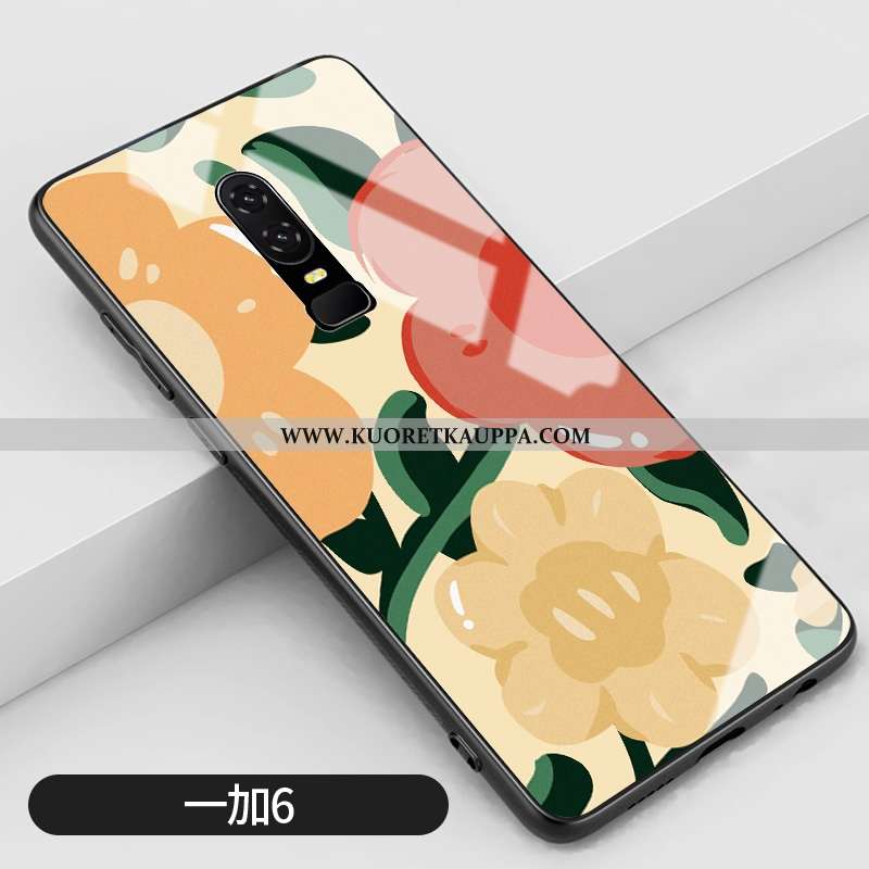 Kuori Oneplus 6, Kuoret Oneplus 6, Kotelo Oneplus 6 Luova Vuosikerta Rakastunut Suuntaus Keltaiset