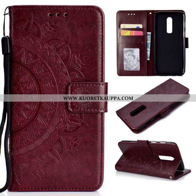 Kuori Oneplus 6, Kuoret Oneplus 6, Kotelo Oneplus 6 Pehmeä Neste Nahkakuori Murtumaton Punainen Simp