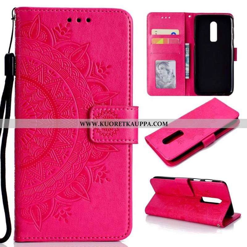 Kuori Oneplus 6, Kuoret Oneplus 6, Kotelo Oneplus 6 Pehmeä Neste Nahkakuori Murtumaton Punainen Simp