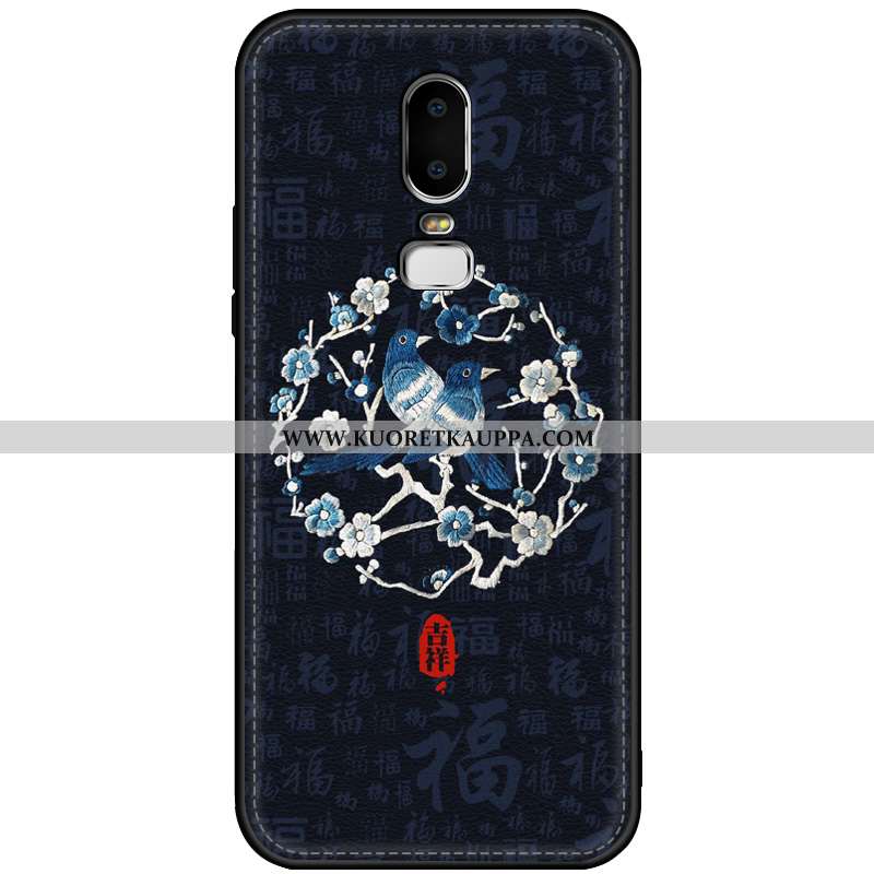 Kuori Oneplus 6, Kuoret Oneplus 6, Kotelo Oneplus 6 Persoonallisuus Kohokuviointi Puhelimen Musta Mu