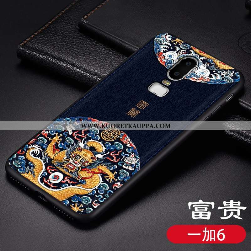 Kuori Oneplus 6, Kuoret Oneplus 6, Kotelo Oneplus 6 Persoonallisuus Kohokuviointi Puhelimen Musta Mu